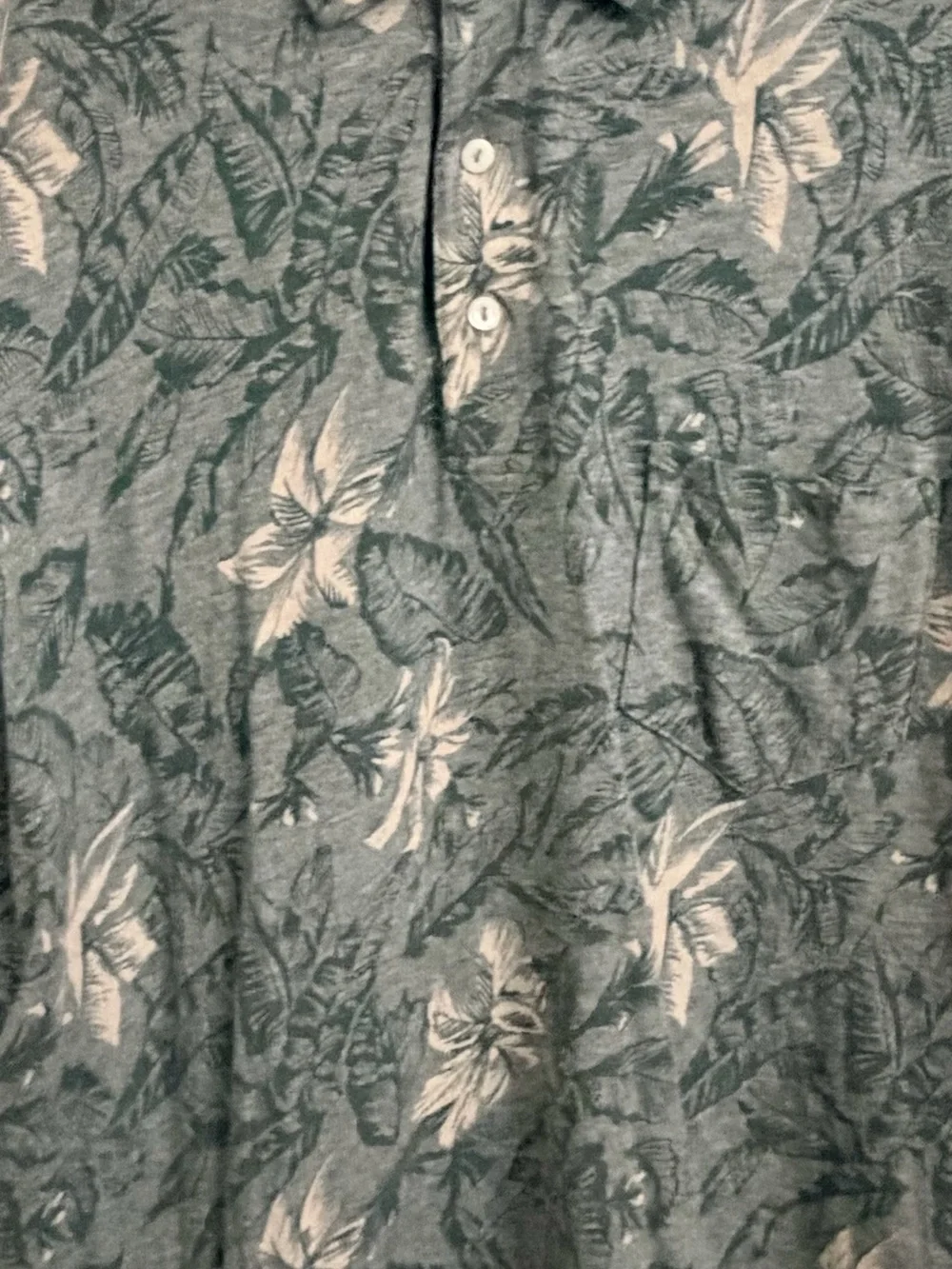 J.Crew Knit‎ Goods Floral Print Men’s L Short Sleeve Polo Shirt 100% Cotton